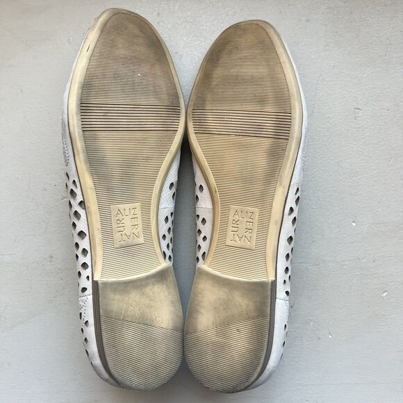 Naturalizer Eve Nude Taupe Leather Slip On Loafer Flat Shoes Dye Cut Women's‎ 10 - Picture 11 of 16